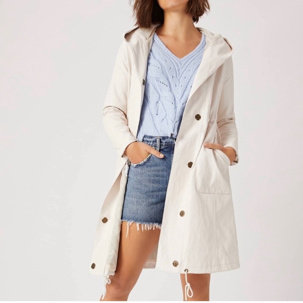 STEVIE FAUX CREAM ANTHROPOLOGIE COAT